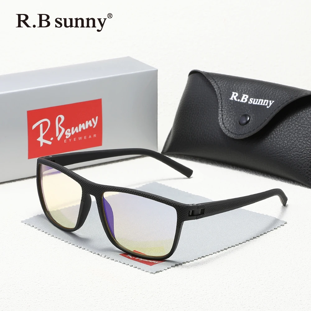 RBsunny جديد الضوء الأزرق حجب الذكور نظارات الكمبيوتر TR90 ماتي مكافحة بلو راي النظارات النساء شفافة نظارات حديثة الطراز #3