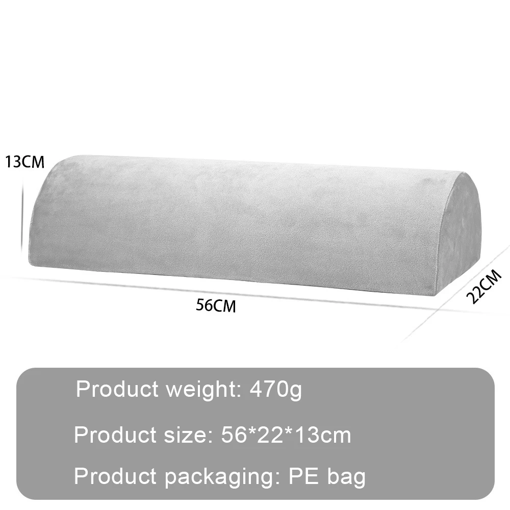 100% memory foam semi-cylindrical pillow, lumbar and cervical ergonomic pillow, slow rebound neck pillow for side sleeping