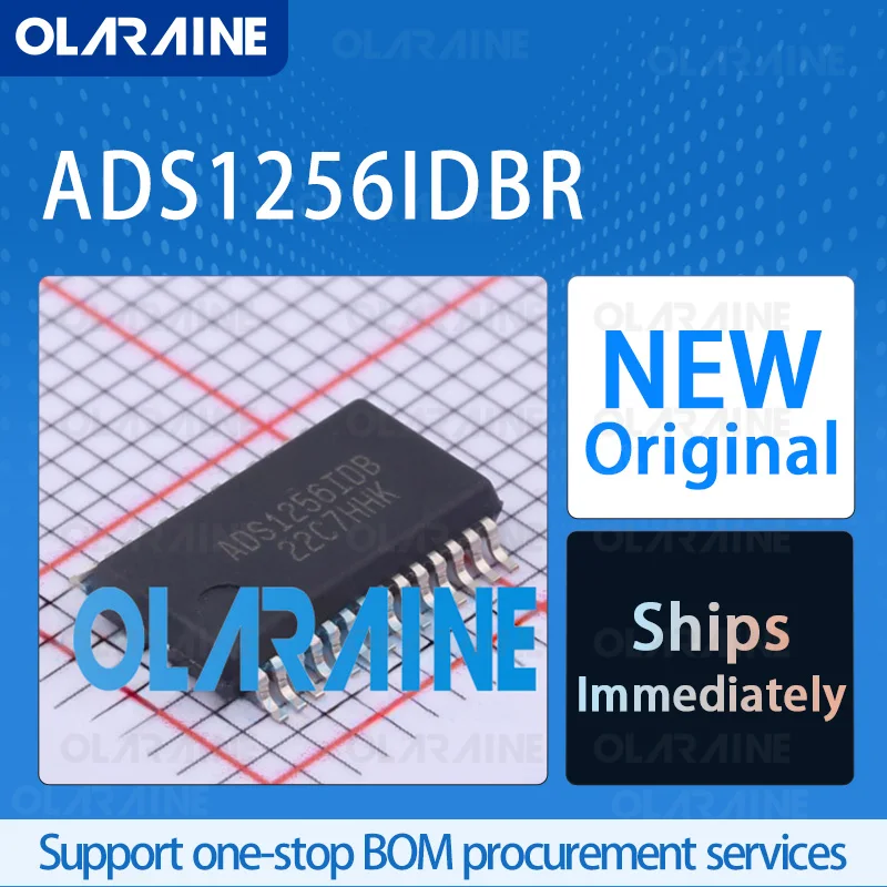 

1/5/10Pcs ADS1256IDBR SSOP-28 original ic chip Analog-to-digital converters-ADCs RoHS 4/8 Channel I2C, SPI Sampling ratio 30kS/s