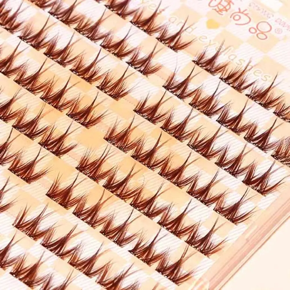 甘い自己粘着まつげクラスターメイクアップ DIY 接着剤不使用の偽まつげ個別の再利用可能なつけまつげクラスター女性/女の子