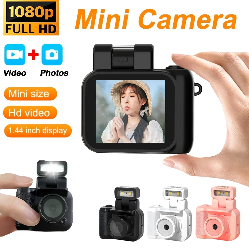 

New Monoreflexes Style Mini Camera With Flash Lamp HD 1080P Portable Video Recorder DV With LCD Screen Travel Portable Cam