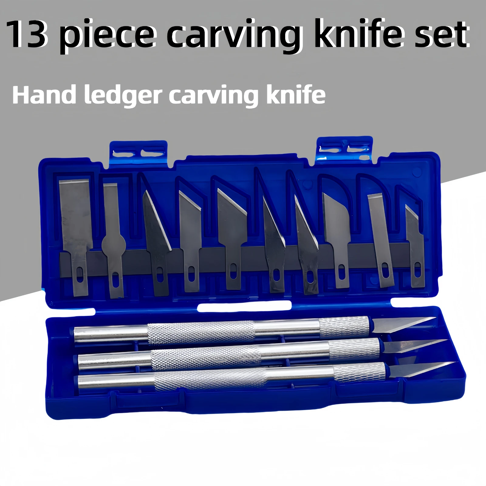 13 Piece Carving Knife Aluminum Alloy Carving Knife Paper Cutting Wood Carving Knife Tool Set Handmade Art Knife Model Knife