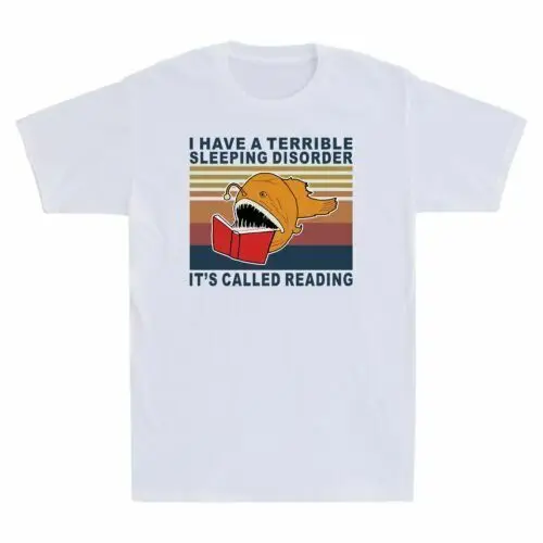 

I Have A Terrible Sleeping Disorder It's Called Reading Retro Men's T Shirt Tee