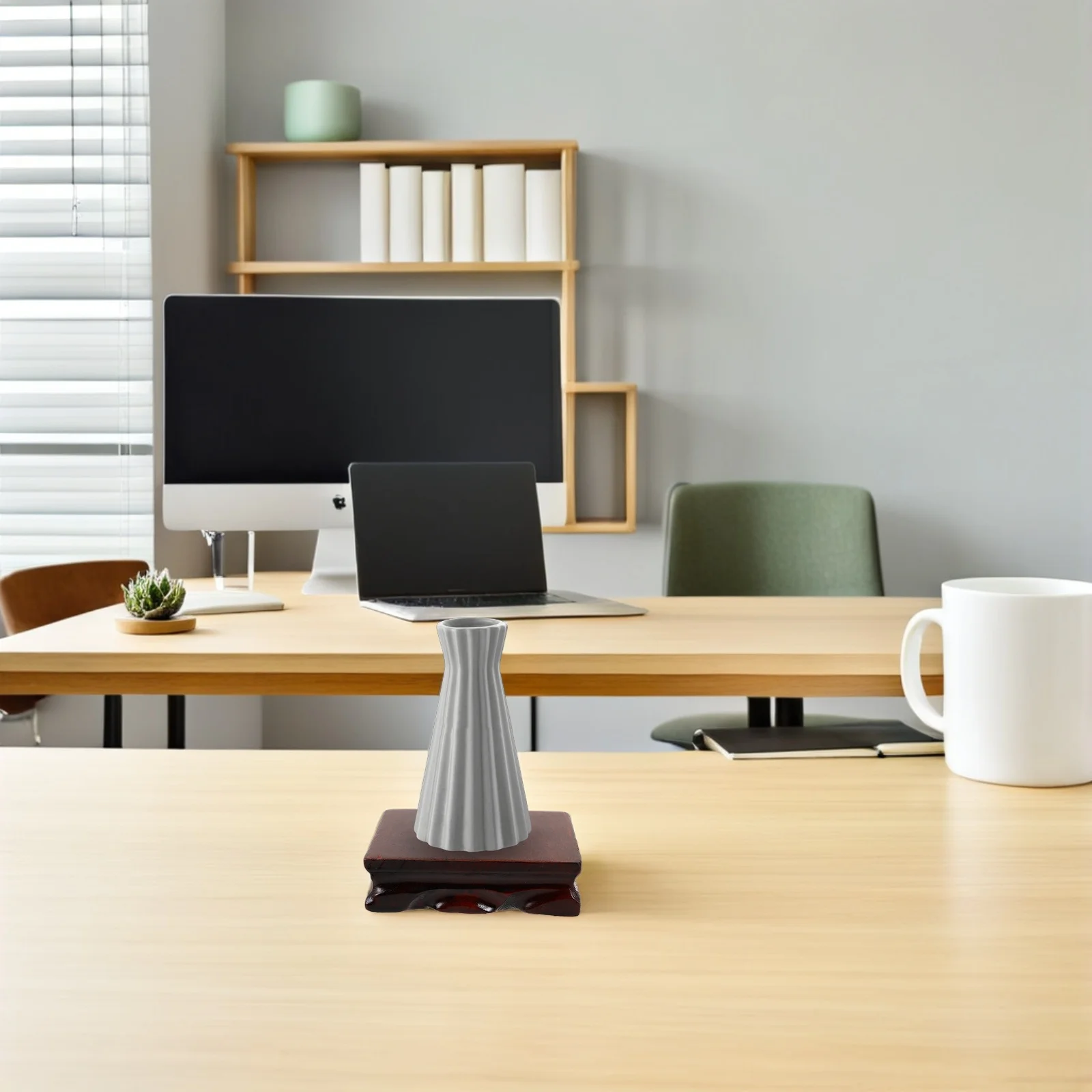 

2Pcs Solid Wood Oriental Square Pedestal Display Stand Teapot Vase Riser Indoor Flower Pot Fishbowl Base 10x10x2.5cm