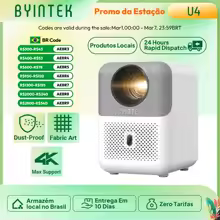 Projetor BYINTEK preto com lente de projeção grande