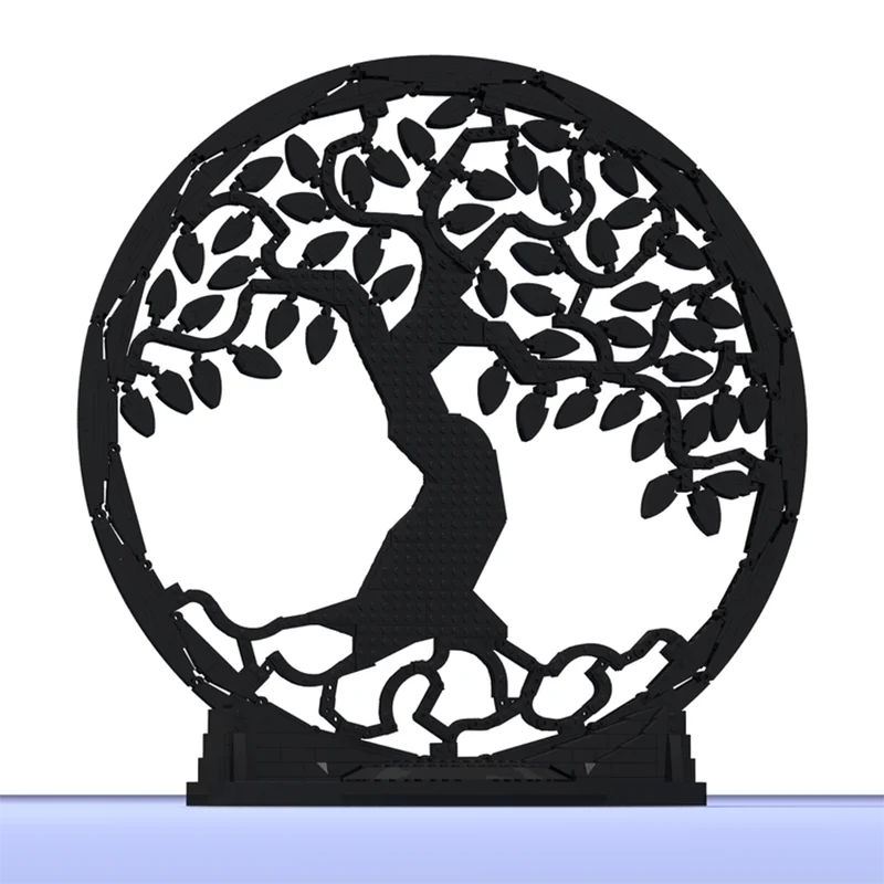 New 1774Pcs Popular Art Picture Moc Tree of Life Silhouette Model Building Blocks Diy Creative Ideas Toys Birthday Gift Bricks