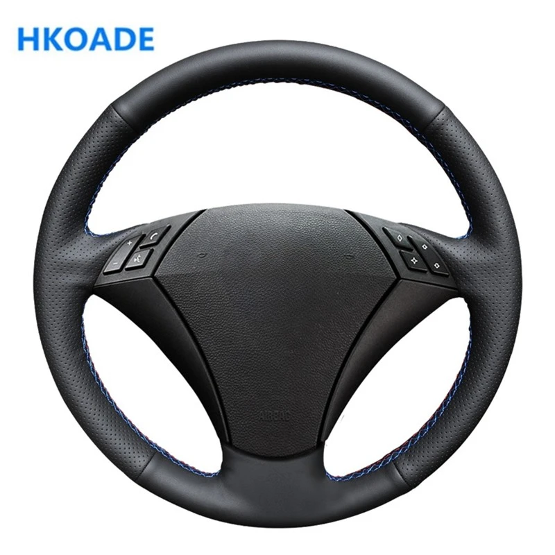 

DIY Black PU Artificial Leather Wrap Hand Sewing Car Steering Wheel Cover for BMW E60 (Sedan) 530d 2003-2009 E61 (Touring) 2004-