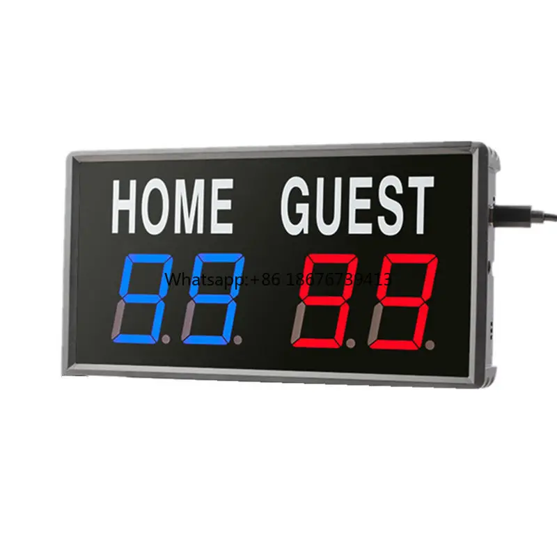 

4-digit LED Electronic HOME GUEST Scoring Display Equipment Portable Mini Digital Scoreboard for Multisports Board Games