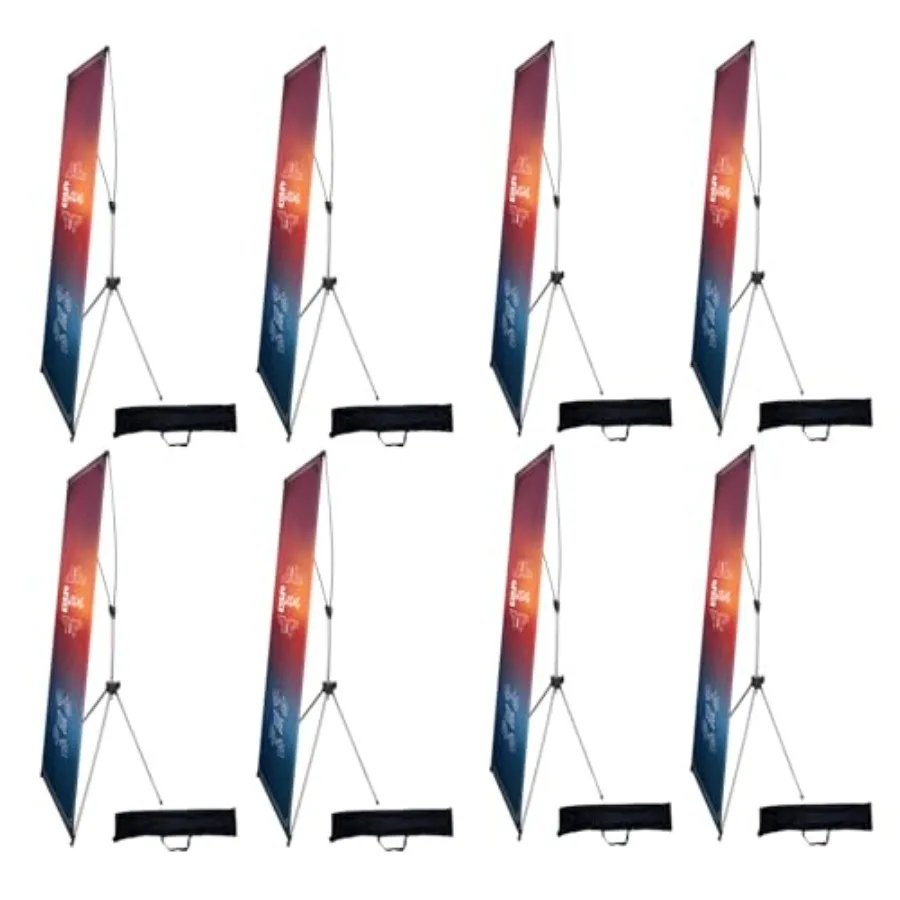 

【Новая модель】X-образная рекламная стойка с регулируемым размером баннера от 23x63 до 32x78 дюймов, портативная сумка для переноски, большая, более универсальная, для рекламы.