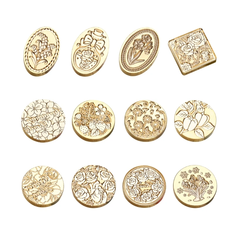 Mum Mühür Damga Kafası Değiştirme Kabartma Sızdırmazlık Balmumu Scrapbooking Pullar Kafa Pirinç Sızdırmazlık Damga Kafa Balmumu