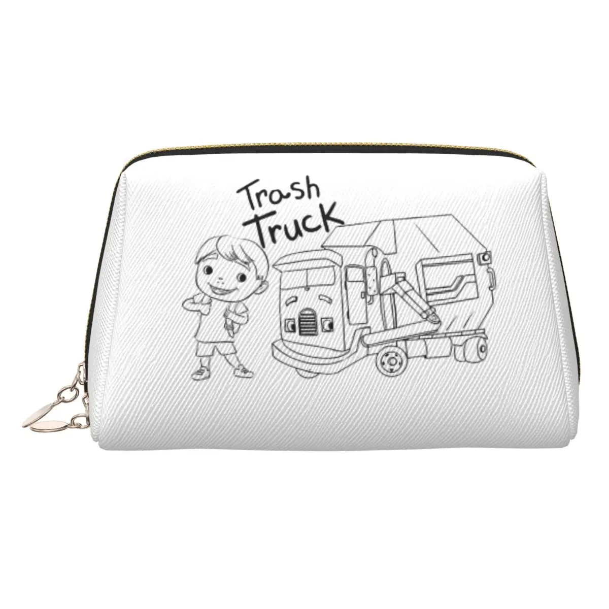 

Trash Truck And Hank Women Cosmetic Bag Travel Makeup Organizer Pouch Toiletry Storage Dopp Kit Box