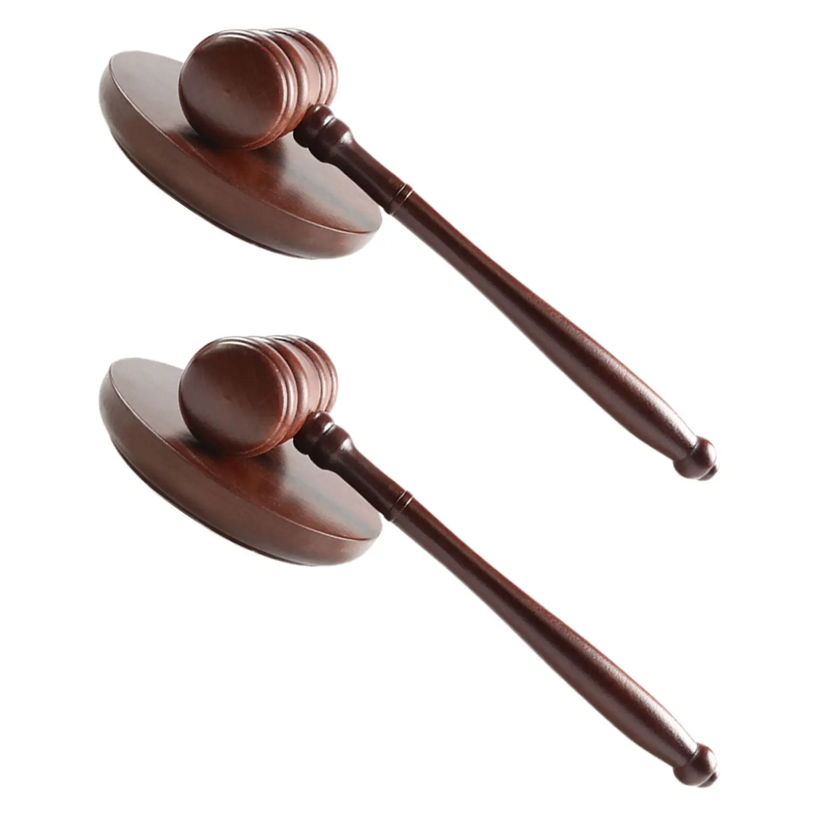 1Set Wooden Gavel and Sound Block Handcrafted Desk Decor for Judge Lawyer Auction Meeting Speech Club Organization Trial Use