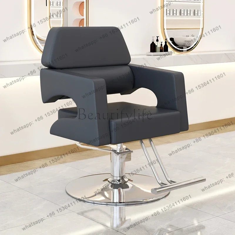 LSNordic Beauty Barber Chairs Premium Simple Style Minimalist Salon Chairs Space Saving Luxury Friseurstuhl Salon Furniture
