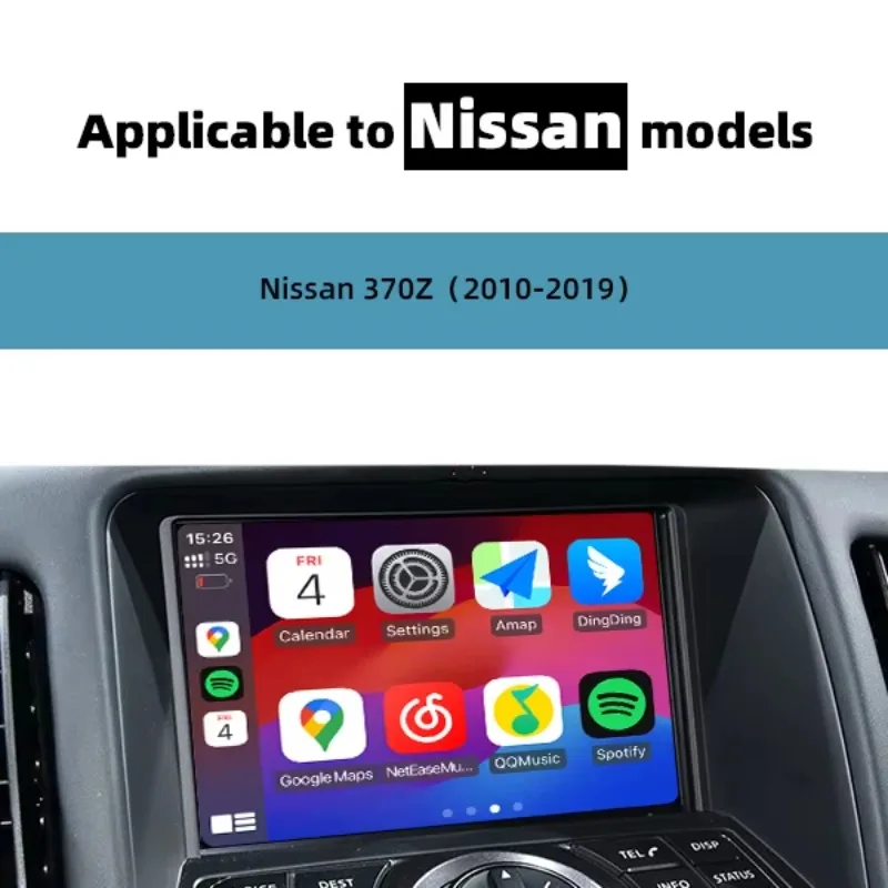 OEM ODM Wireless Carplay Adapter Android Auto Box for Nissan 370Z 2010-2019 Mirror Link Radio Upgrade Screen CarPlay