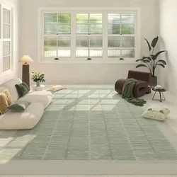 French Living Room Green Carpet Modern Minimalist Bedroom Decorative Carpets High-end Light Luxury Sofa Tea Table Non-slip Rug