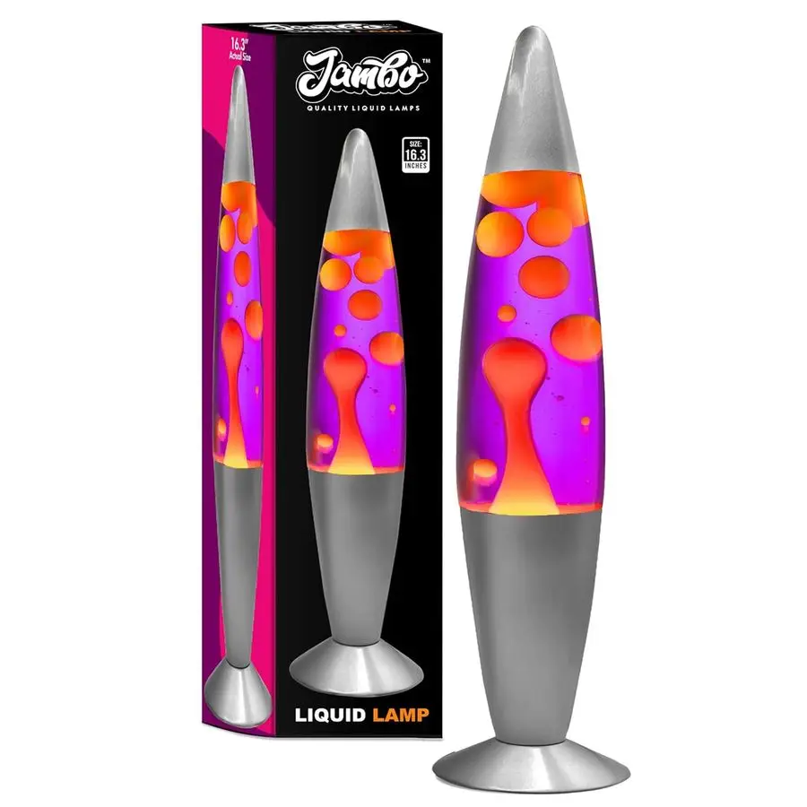 

JAMBO 16: Красивая лампа-ночник с фиолетовым и желто-оранжевым воском, расслабляющий свет, для декора дома и гостиной