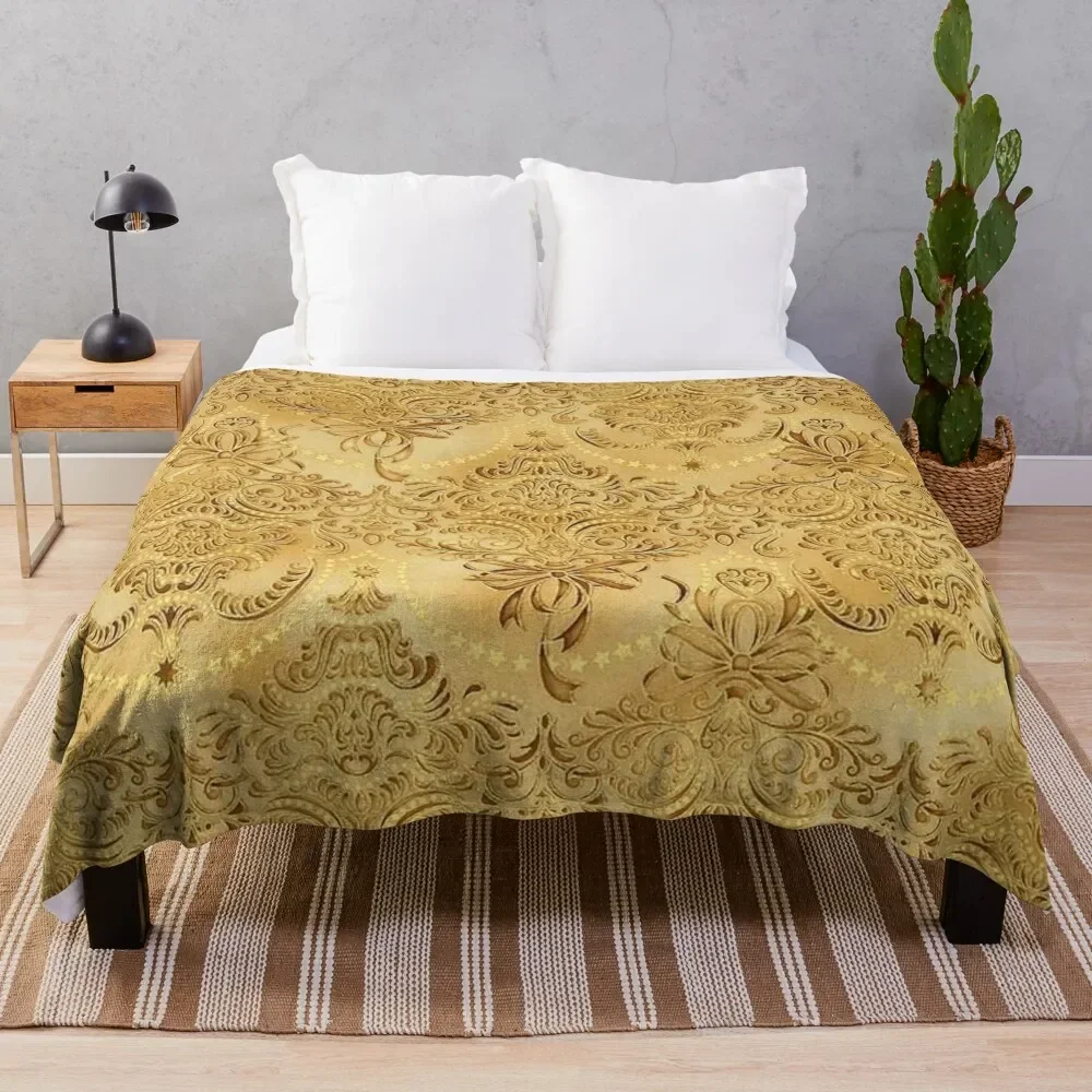 

Gold Luxury Superior Throw Blanket Nap Soft Plaid Decorative Beds Fashion Sofas Blankets