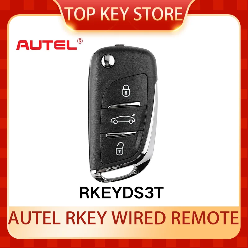 Autel Wired Remote Key RKEYDS003AL Universal Remote Keys RKEYDS3T With Program Wire Cable For XP400Pro XP200 KM100