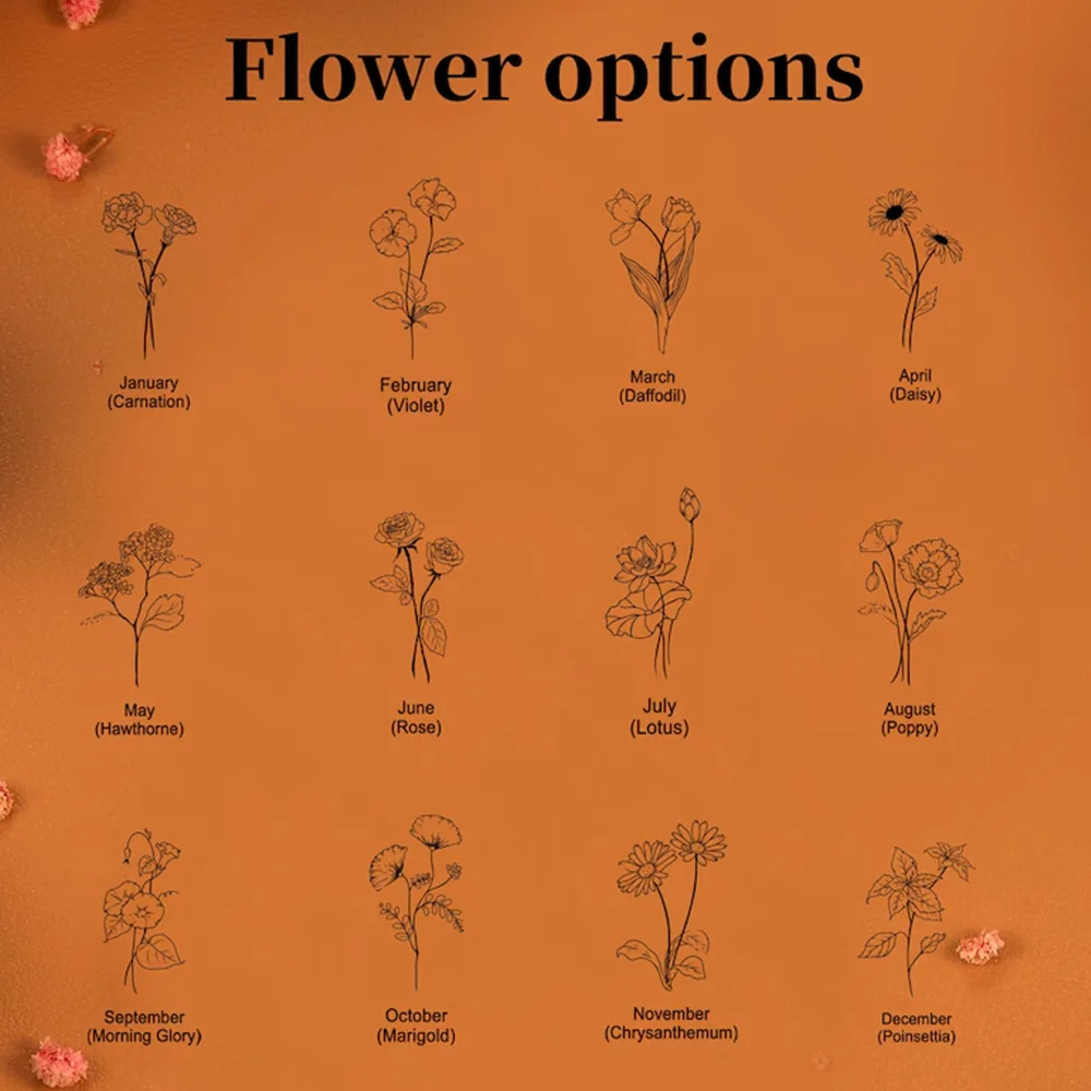 صندوق مجوهرات مخصص للسفر مع أشهر وزهور لإنشاء هدية مخصصة لوصيفة العروس في عيد الحب لرحلة الحب #3