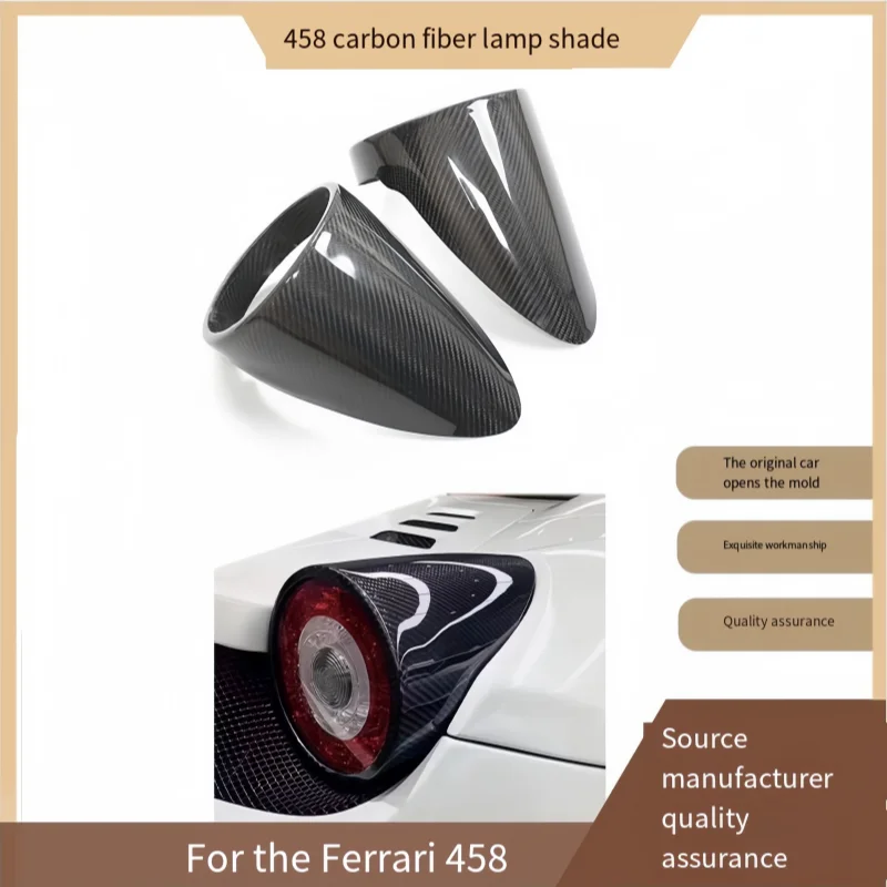 Kohlefaser-Lampenschirme, Lampenrahmen und Rücklichter, anwendbar für Ferrari 458, von 2013 bis 2016).