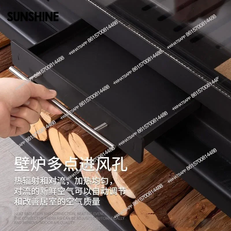 Real fire wood-burning fireplace Single-sided double-sided three-sided viewing fire heating fireplace Winter