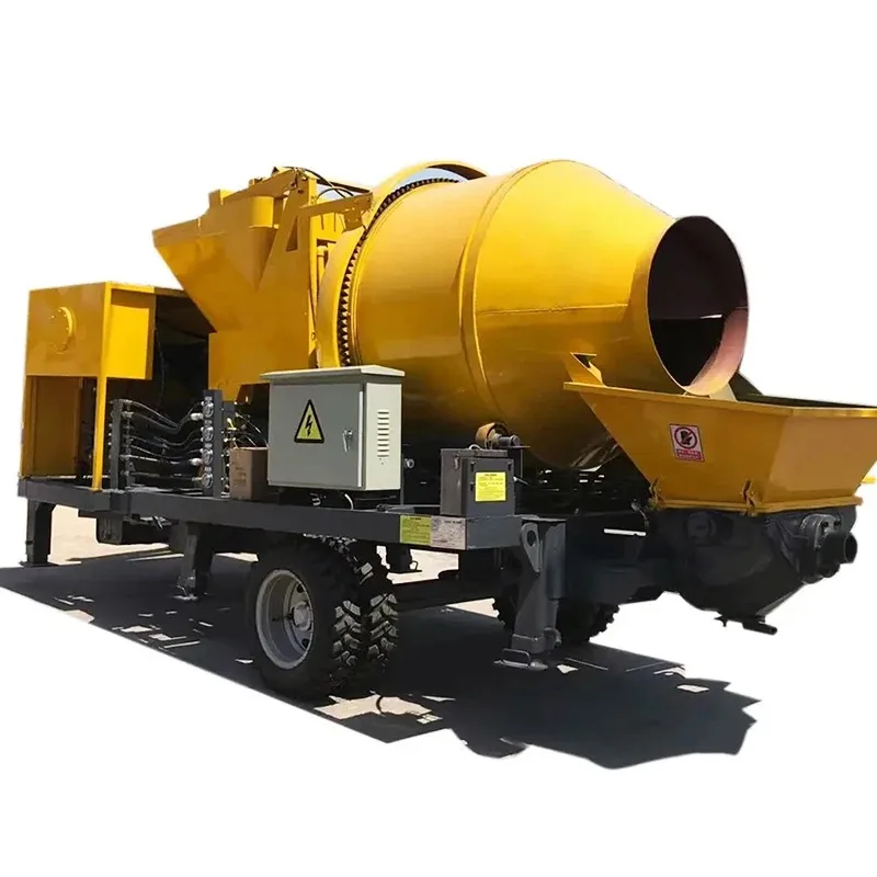 Concrete Mixer and Pump for Sale 40m3/h Capacity Mobile Trailer Mounted Concrete Pump Machine for Construction