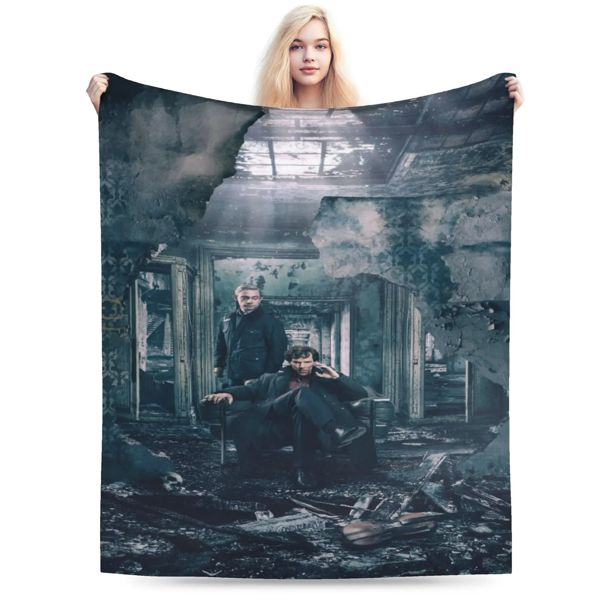 Benedict Cumberbatch In Sherlock Merch Blanket Soft Fleece  Throw Blanket Relax Bedding Throws