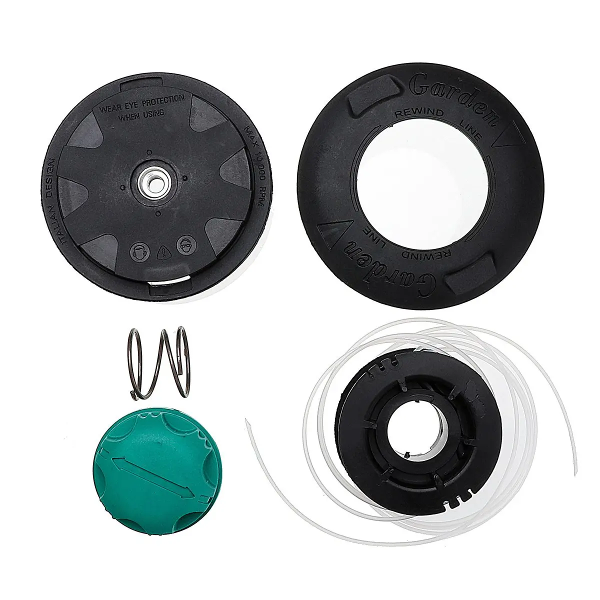 Universele M10 Aluminium Nylon Bosmaaier Hoofd Tuin Bump Spool Trimmer 2 Lijnen Draad Cutter Gereedschap Gras Machines Borstel Maaier