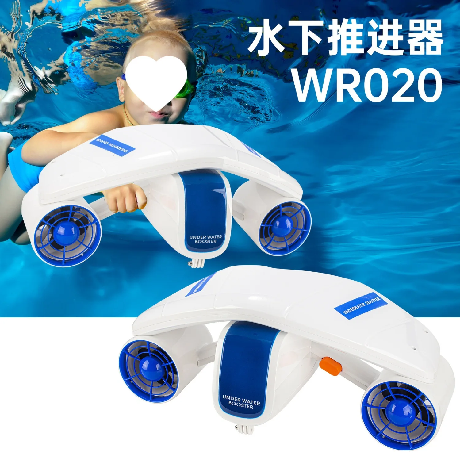 Onderwater Booster Onderwater Boegschroef Duikuitrusting Zwemmen Boost Gratis duiken