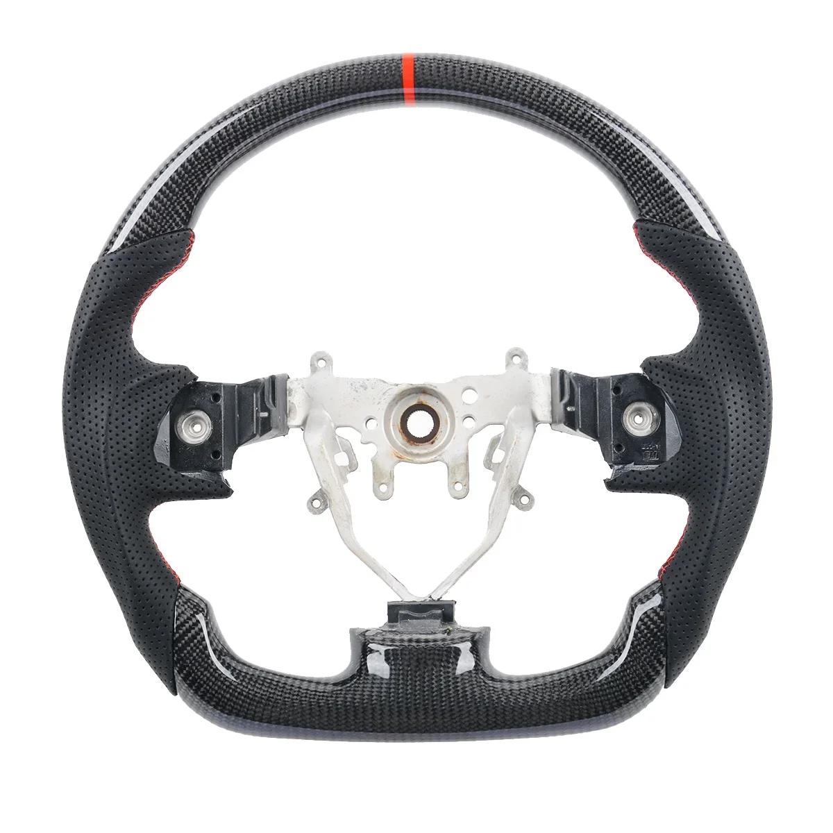 

Real Carbon Fiber Steering Wheel For Subaru WRX 2008 2009 2010 2011 2012 2013 2014 Perforated Leather Racing Steering Wheel