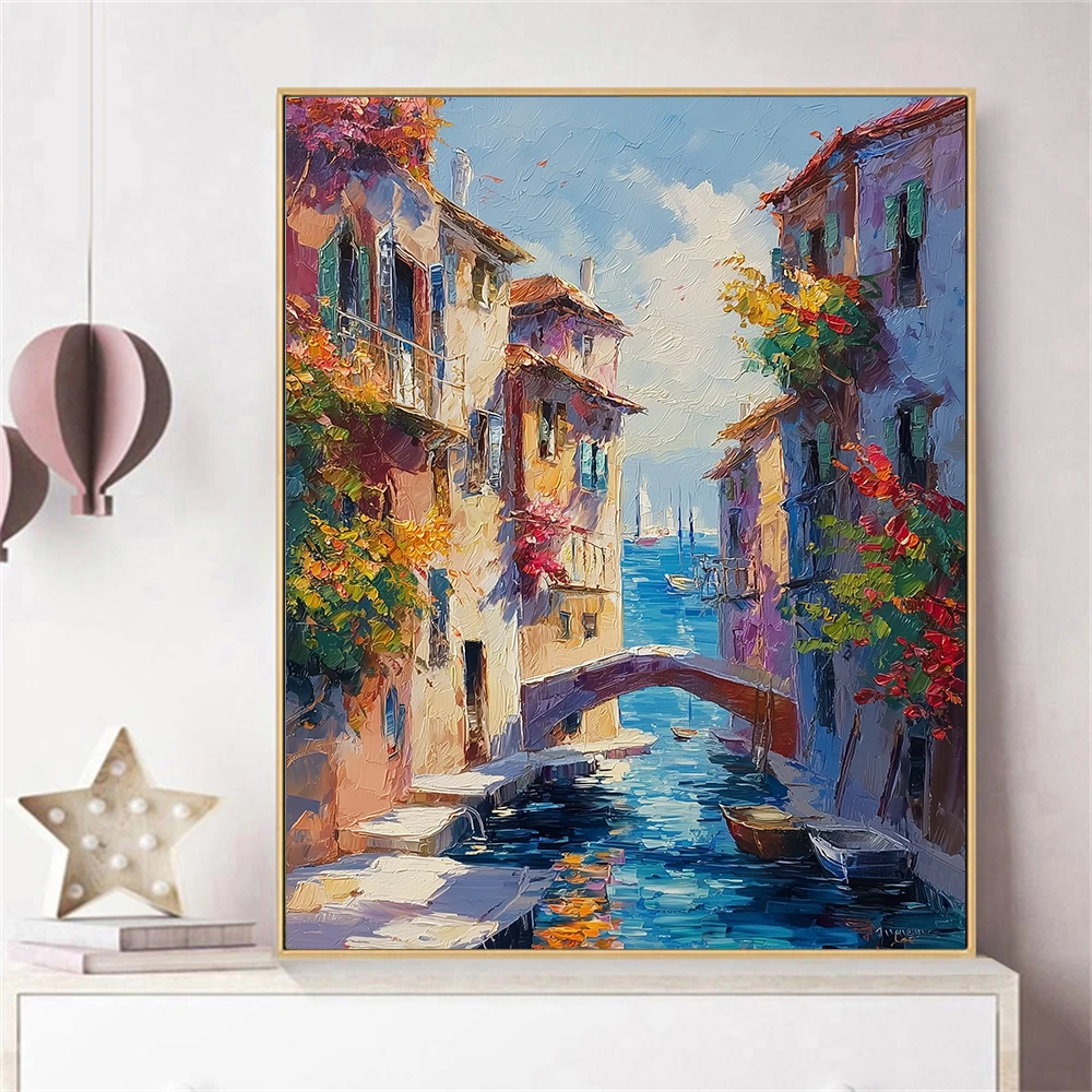 Painting by Numbers For Adult The small boat drifted out to sea Dropshipping Canvas Oil Paint by Number Home Decor