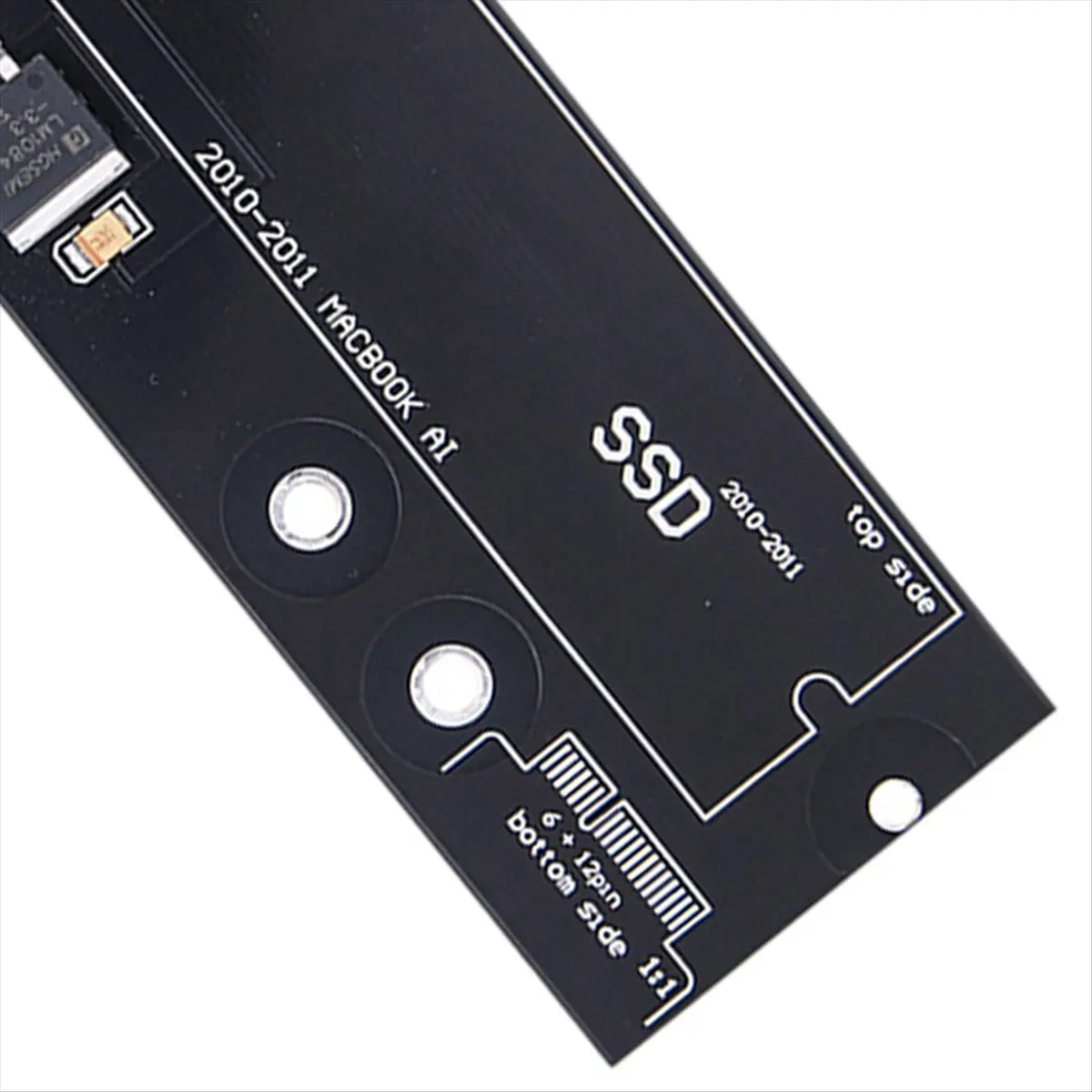 &A23G& SSD to SATA Converter Card for Apple 2010 2011 for MacBook Air 6+12 Pin A1369 A1370 A1375 A1377 Black