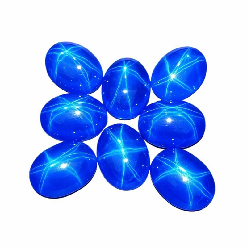 Large Pretty Star Sapphire 20×30mm 70.0ct Oval Flat Cut VVS Loose Gemstone for Jewelry Making/Collection/Gift Mohs Hardness Gems