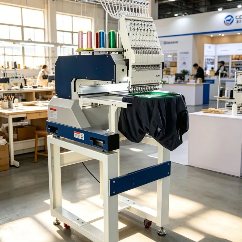 Customized 3 Head Embroidery Machine Small Factory Industrial 15 Needles Per Head High Speed Automatic