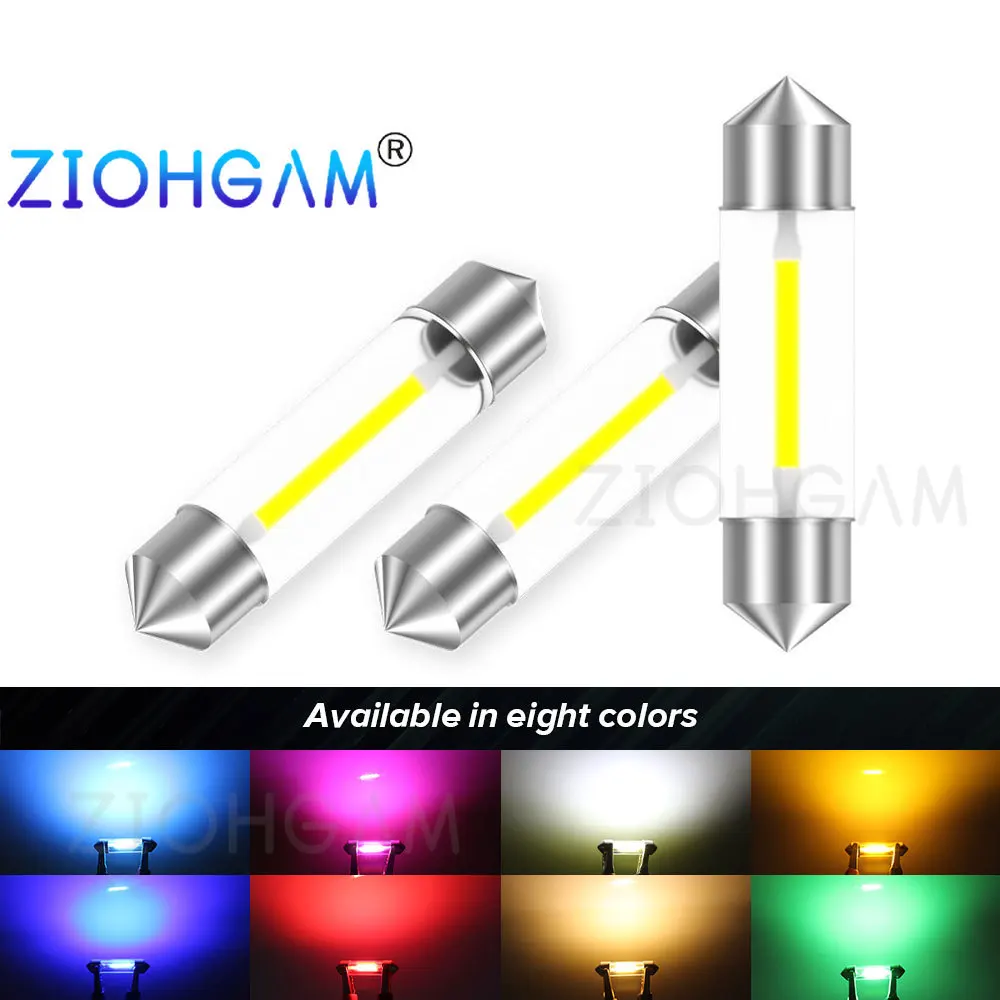 ZIOHGAM 10/50PCS 6V 12V 24V C5W Led Bulb 31mm Festoon C10W Lamp 36mm 39mm 28mm 41mm 31 mm Dome Trunk Truck Car Interior Lights