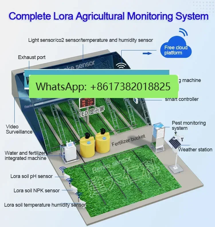 Sensor de umidade do solo sem fio analógico RS485 multi-saída Sensor de umidade do solo Lora