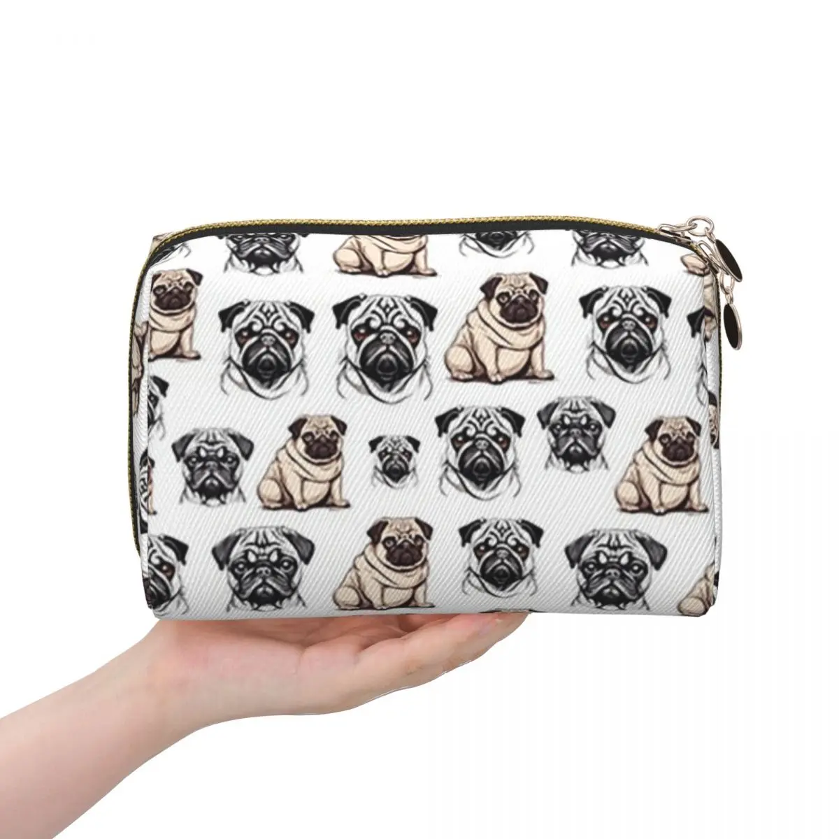 

Собака Шерпа, милый мопс, тема животного, женские косметички, дорожный органайзер для макияжа, сумка для хранения туалетных принадлежностей, Dopp Kit Case