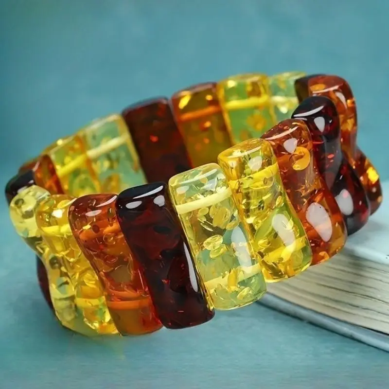 Beeswax Bracelet Multi-color Gradual Change Warm Luster Daily Versatile, Second Generation Handicrafts