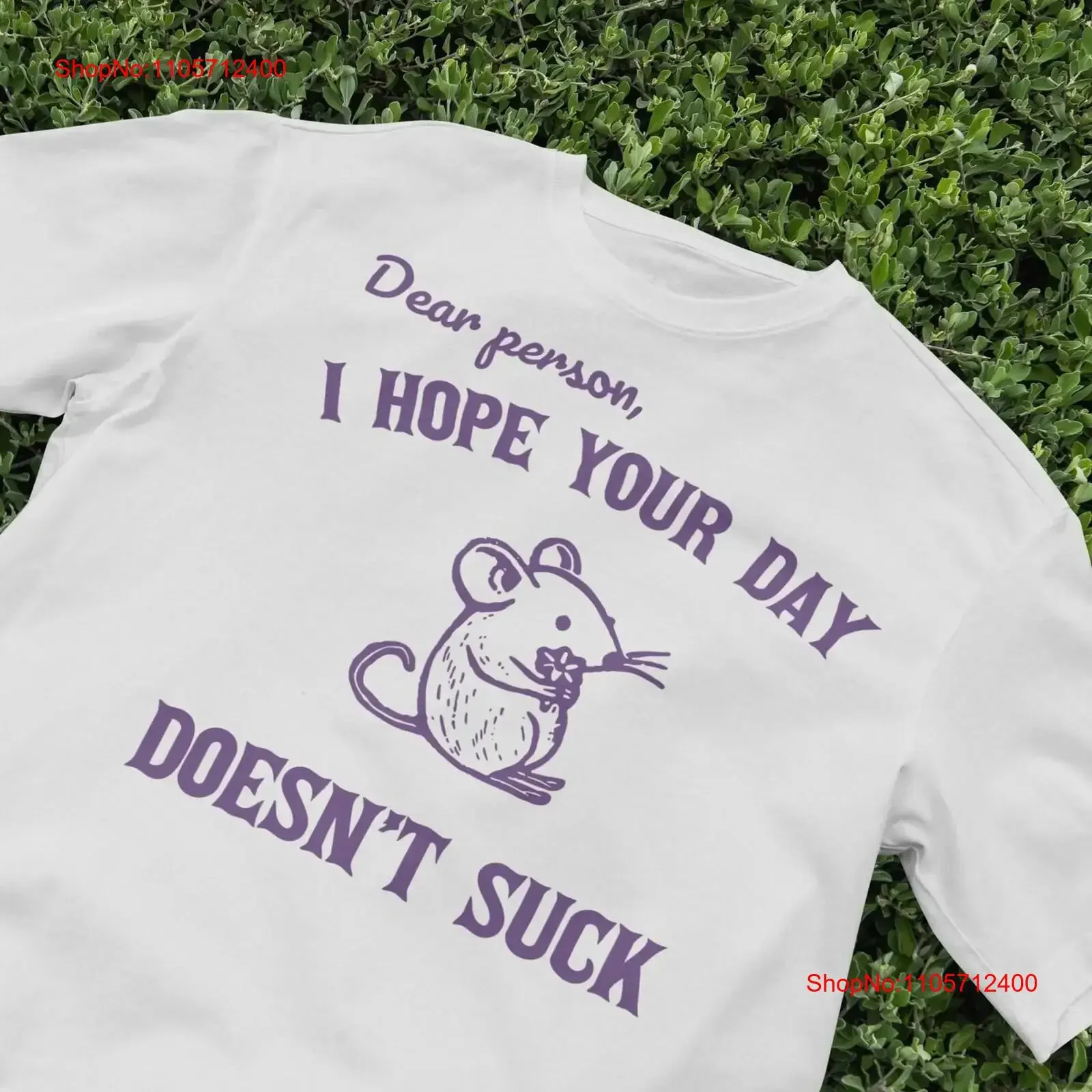 I Hope Your Day Doesnt Suck T Shirt Funny Mouse Quirky Animal Retro 90s Style Vintage Humor Cute Design vintage Washed Slightly