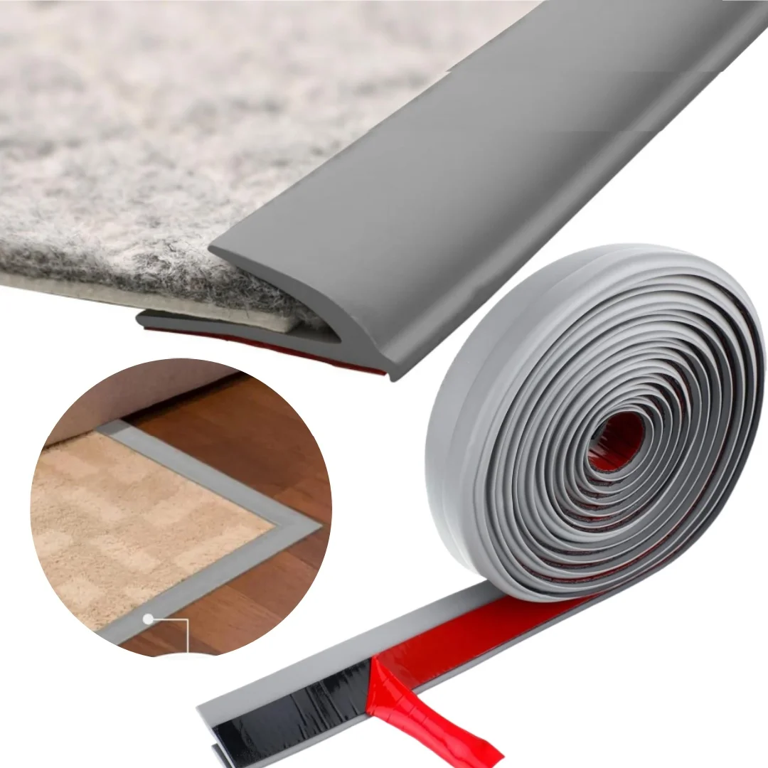 

1 шт., декоративная полоса для края ковров из ПВХ, самоклеящаяся гибкая переходная полоса для пола, водонепроницаемая деревянная плитка, переход ламината C