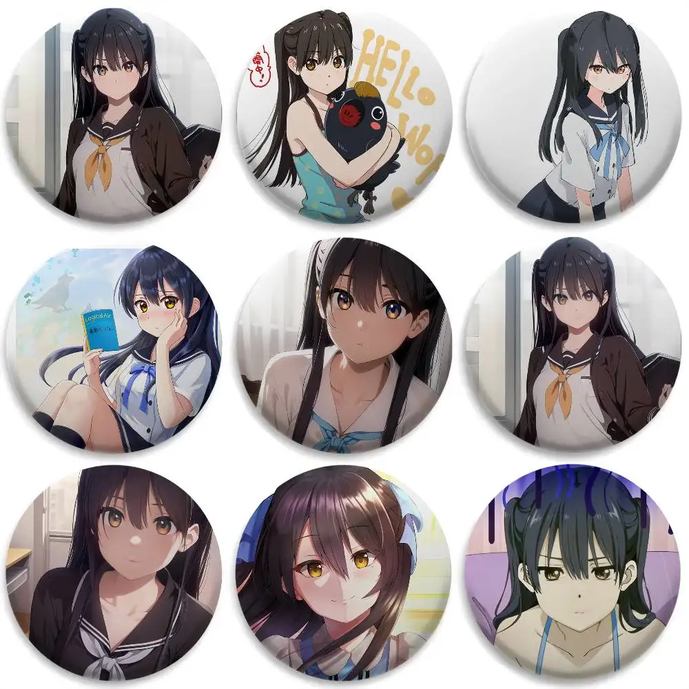 

Hello W-WorldS Ruri Ichigyou Badges Round Exquisite Badge Brooches Creative Pins For Clothes Hat Backpack Gift Accessories