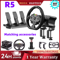 MOZA R5 Bundle Kit Gaming Steering Wheel TSW Truck Drive Wheel Base 5.5 N·m Peak Torque APP Cloud Control Pedals Table Clamp