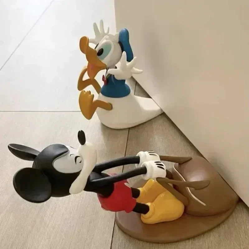 Disney Mickey Mouse Donald Duck Door Stoppers Cartoon Creative Reusable Windproof Home Office Anti-collision Doorstop Blockers