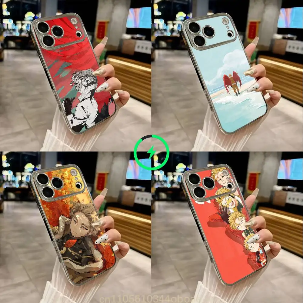 Чехол для телефона MHA NO.2 Hawks Black для iPhone 17, 16, 15, 14, 13, 12, 11, Pro, Max, Plus, Mini, SE4, с поддержкой магнитной беспроводной зарядки.