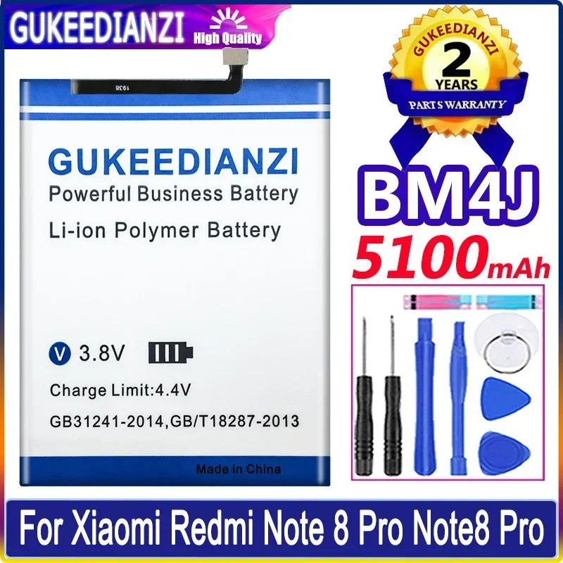 

Battery For Xiao Mi BM4J 5100mAh For Xiaomi Redmi Note 8 Pro For Redmi Note8 Pro 8Pro