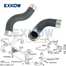 Inter Cooler Air Hose for TOYOTA HILUX ROCCO 1GD 2GD GUN112 GUN122 GUN125 GUN126 GUN135 GUN136 2021- 17302-0E021 17341-0E021