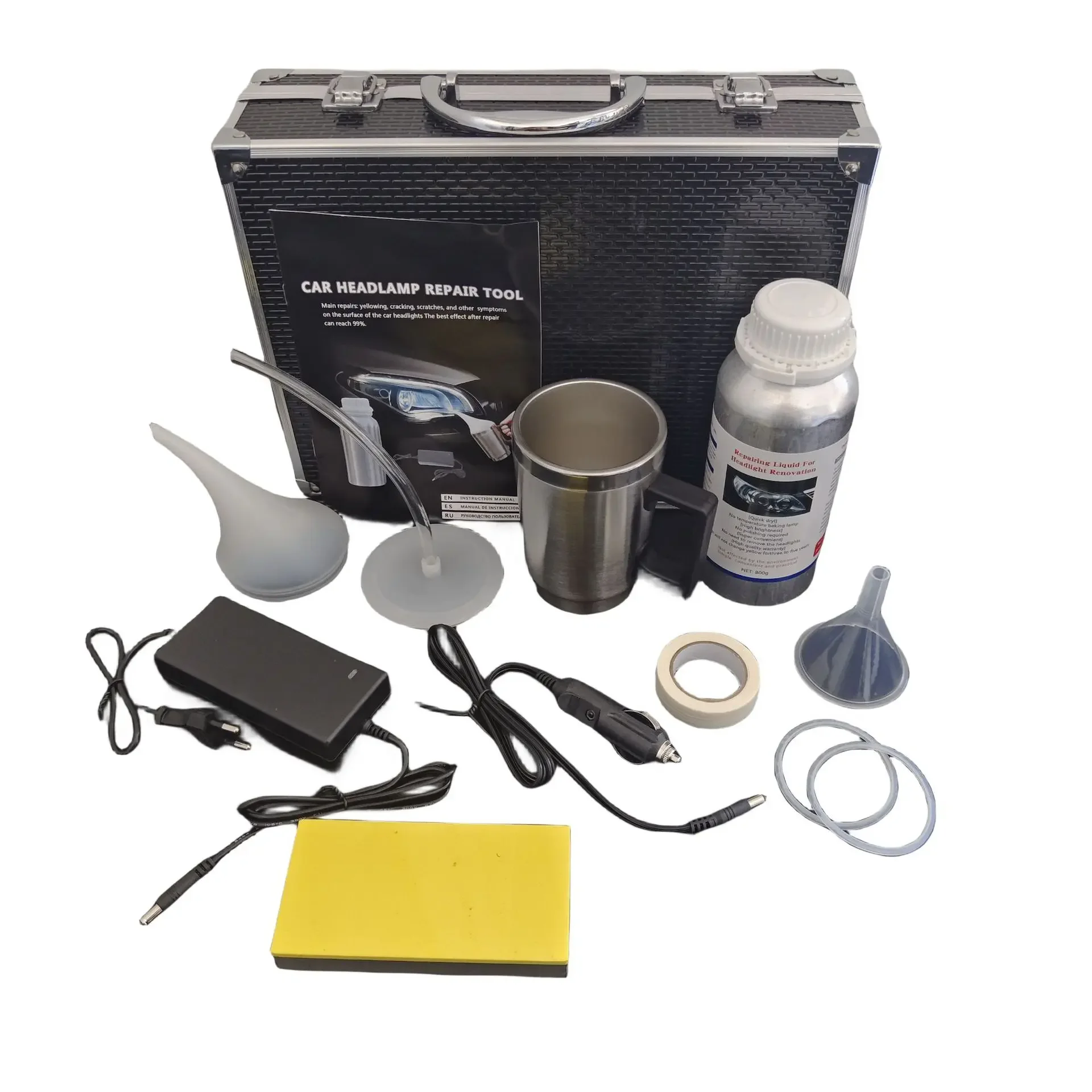 Car Headlight Restoration Kit Headlamp Heating Atomization Refurbishment Equipment Light Coating Blue Ice Liquid