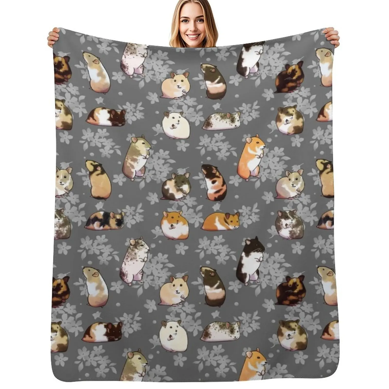 Spring hamsters Throw Blanket Travel Tourist Blankets Sofas Of Decoration Extra Large Throw Hair manga Blankets