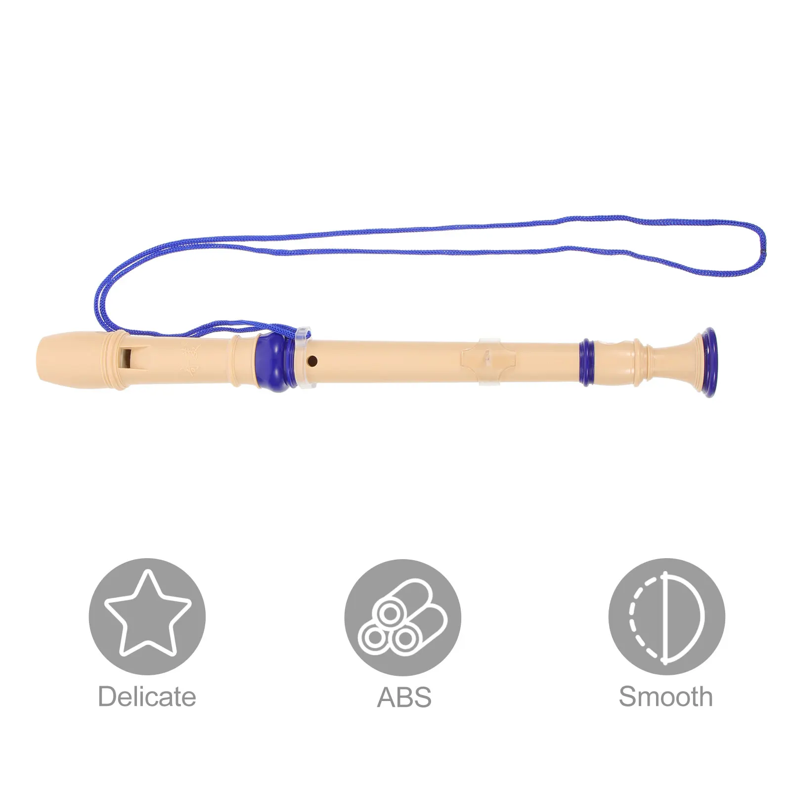 

1 Set High Pitch 8-Hole German Soprano Recorder Beginner Practice Clarinet Durable Abs Plastic Detachable For Kids Students