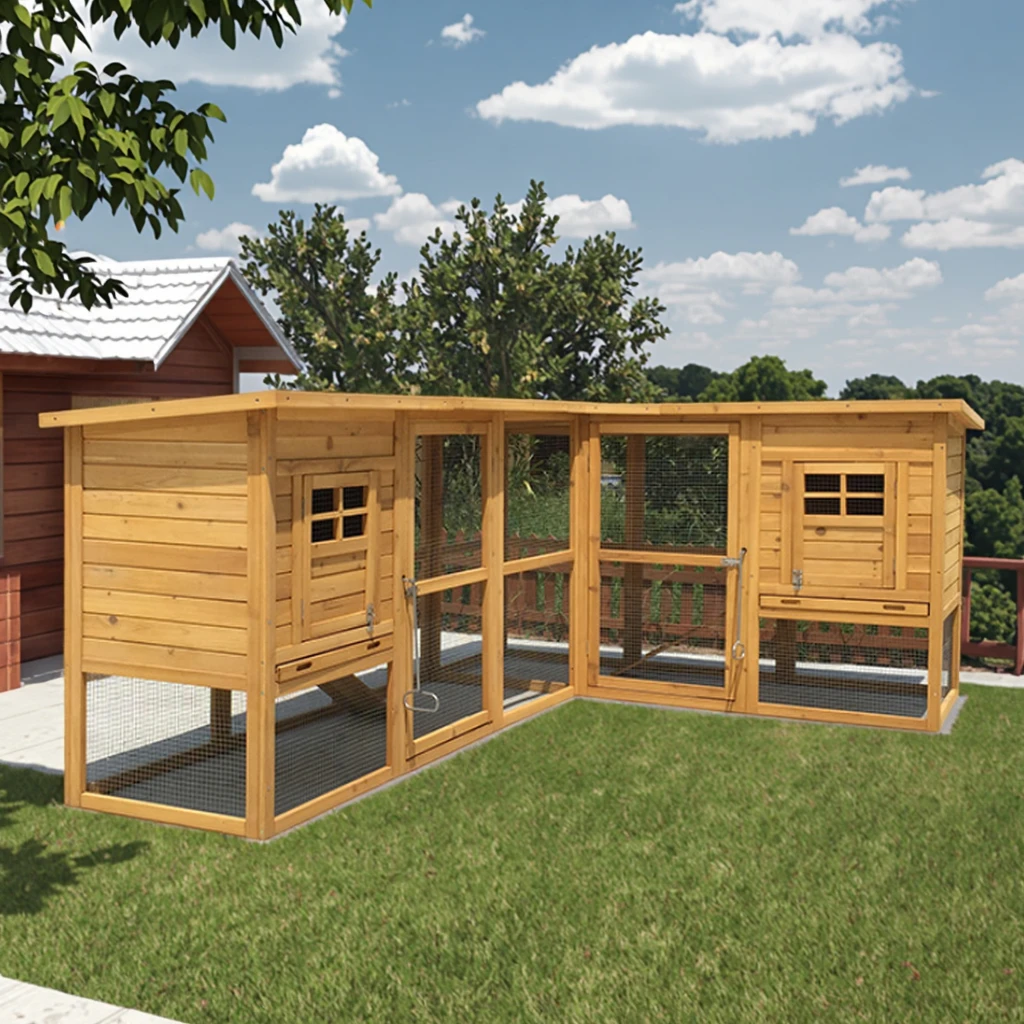 SDC019 Economical Outdoor Large Chicken Coop Super Wooden Hen House For Pets Print Animal Style Chicken Cage Hen House Furniture